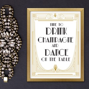Great Gatsby Party Signs. Great Gatsby Decor. Great Gatsby Roaring Good Time and Champagne Party Sign. Great Gatsby Wall Art. Gatsby Party