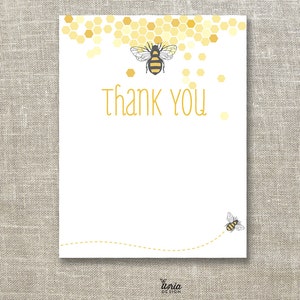 Busy Bee Themed Flat Thank you Cards. Bee Themed Thank You Cards.  Busy Bee Themed Thank you Cards. Busy Bee Birthday Party. Busy Bee Party.