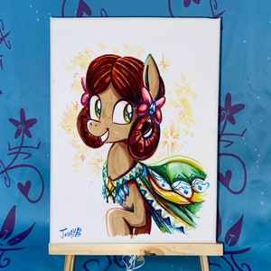 My Little Pony Friendship Is Magic ,Yona the Yak gala pony orginal canvas/ orginal art canvas / pony art