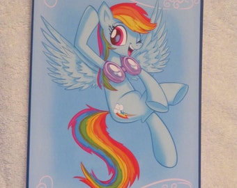Rainbow Dash - My Little Pony - Brony Character - Just over A5 size -