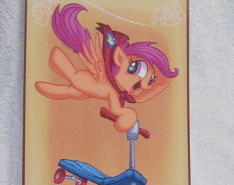 Scootaloo - My Little Pony - Brony Character - Just over A5 size -