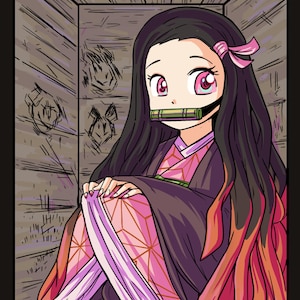 Demon Slayer Nezuko Kamado print / manga print , Anime art, manga, fan art