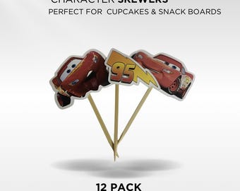 Character Skewers- cupcake toppers