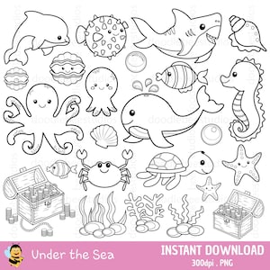 Digitale postzegels zeedieren, digitale postzegels zeedieren, zeedieren clipart, zeedieren overzicht, oceaan dieren clipart, vis clipart