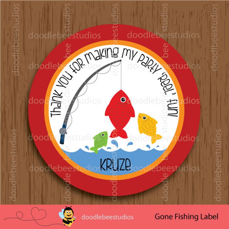 Gone Fishing Favor Tags Printable Fishing Labels Fishing - Etsy