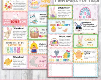 Easter Lunchbox Notes, Printable Lunch Box Notes, Kids Lunchbox Notes, School Lunch Box Notes, Cute Easter Printable Cards