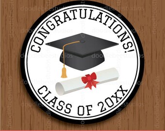 Graduation Favor Tags, Graduation Printable Tags, Class of 2018 Tags, Class Labels, Personalized Graduation Tags, Graduation Labels