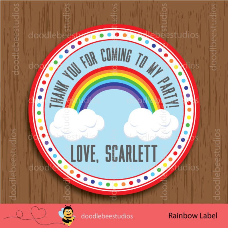 rainbow label colorful labels rainbow labels rainbow favor etsy israel