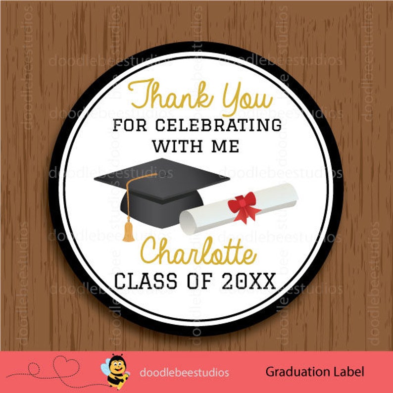 graduation favor tags printable graduation labels graduation etsy