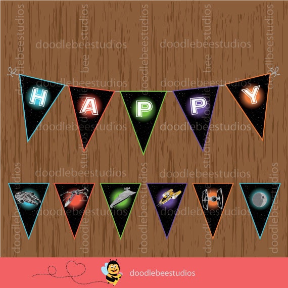 Star Wars Banner Printable Star Wars Banner Star Wars | Etsy