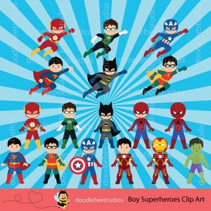 Superheroes Clipart, Superhero Clip Art, All Boys Superheroes, Superhero Background, Digital Superheroes