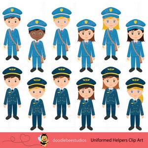 Community Helpers Clipart, Community Clipart,Career Day Clipart,Career Clip Art, Occupation Clipart, Jobs Clipart, Uniformed Helpers Clipart image 5