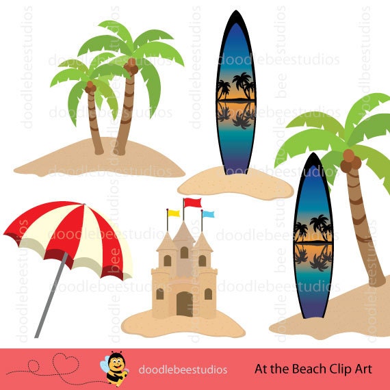 Beach Clipart, at the Beach Clip Art, Seaside Clipart, Summer Clipart ...