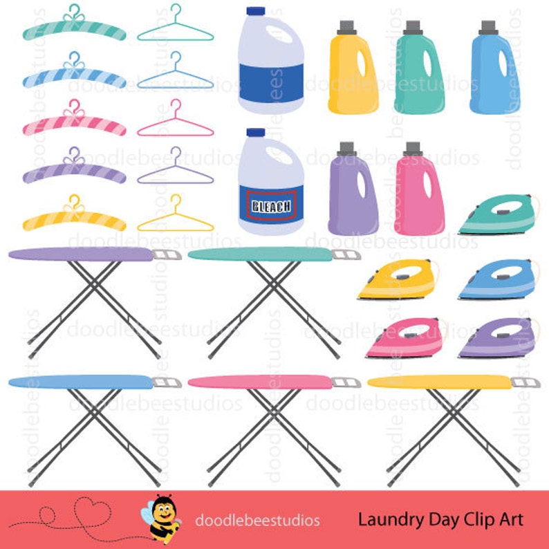 Laundry Day Clipart Laundry Clip Art Washing Machine Etsy UK
