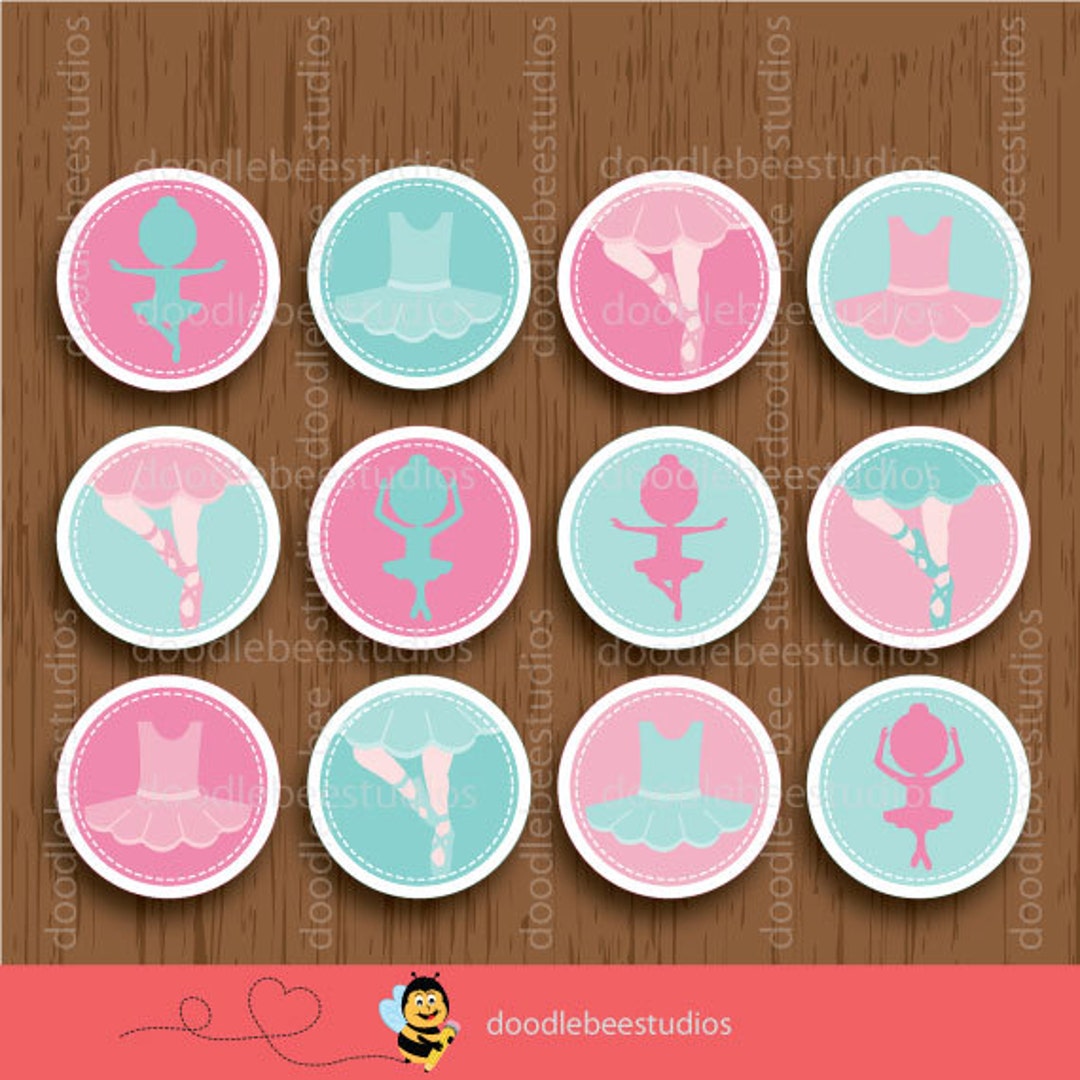Ballerina Cupcake Toppers, Printable Ballerina Cupcake Toppers ...