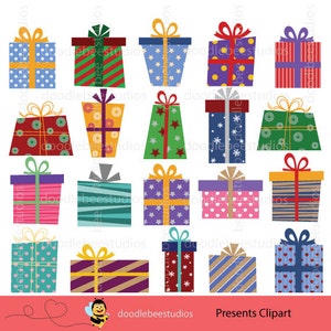 Presents Clipart, Christmas Presents Clipart, Birthday Presents Clipart, Gifts Clipart, Present Clipart, Presents Clip Art,Colorful Presents