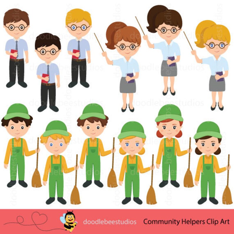 Community Helpers Clipart, Community Clipart,Career Day Clipart,Career ...