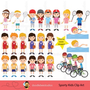 Sportliche Kinder Clipart, Sport Clipart, Kinder Clipart, Sport Clip Art, Sportliche Kinder Clip Art, Basketball Clipart, Fußball Clipart