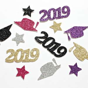 50 Glitter Konfetti, Abschlussfeier, Abschlussfeier, Tischkonfetti, Herzlichen Glückwunsch 2025