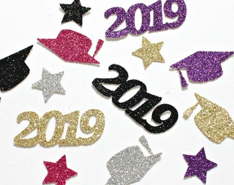 50 Glitter Graduation Confetti, Graduation Table Scatter, Table Confetti Congratulations 2024