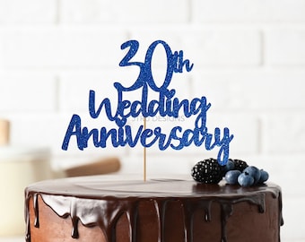 30th Wedding Anniversary Cake Topper, 30th Anniversary Cake Topper, 30 Years, Forty Years Cake Topper