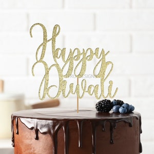 Happy Diwali Cake Toppers, ,Diwali Decoration, Diwali Gift, Diwali Decor, Diwali Centrepiece, Festival Topper