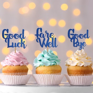Topper per torta "Buona fortuna, arrivederci", regalo per la nuova casa, coppia, regalo per inaugurazione della casa, topper per cupcake, decorazione per torte, regalo per la nuova casa