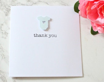 Pack of 10 - Baby Grow Gift Thank You Cards Baby Shower Thank You Cards Baby Shower Cards Baby Thank You Cards Cute Cards Baby Shower Cards