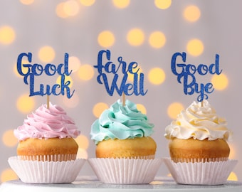 Good Luck Fare Well Good Bye Cake toppers New Home Gift Couple New Home House Warming Gift Cupcake Toppers Cake Decoration New House Gift