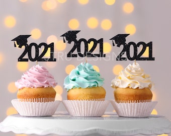 2024 Graduation Cupcake Toppers, Graduation Cake Topper, Graduation Toppers, Graduation Gift For Him, Graduation Gift For Her, Gold Black