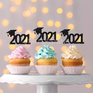 2025 Graduation Cupcake Toppers, Graduation Cake Topper, Graduation Toppers, Graduation Gift For Him, Graduation Gift For Her, Gold Black