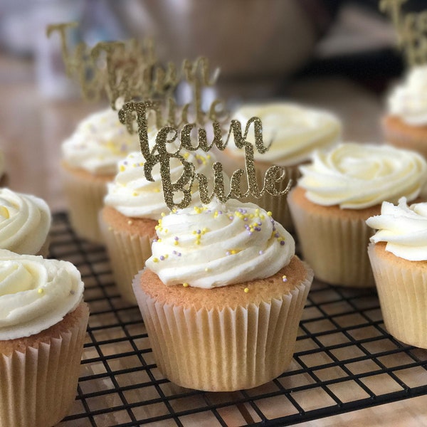 Team Bride Cupcake Toppers Hen Party Toppers Cake Topper Bride Cupcake Toppers Hen Party Favours Hen Party Accessories Gold Hen Toppers