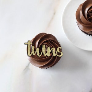 Décorations pour cupcakes pour jumeaux, décorations pour baby shower