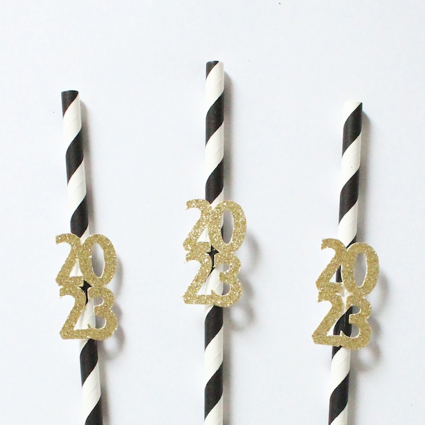 2024 Straws, New Years Eve, Party Paper Straws, Party Celebration Straws, New Years Eve Decorations