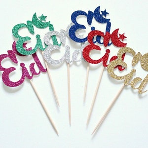 Eid Mubarak Cupcake Toppers, Eid Cake Topper, Eid Dekoration, Eid Gefälligkeiten, Eid Geschenk