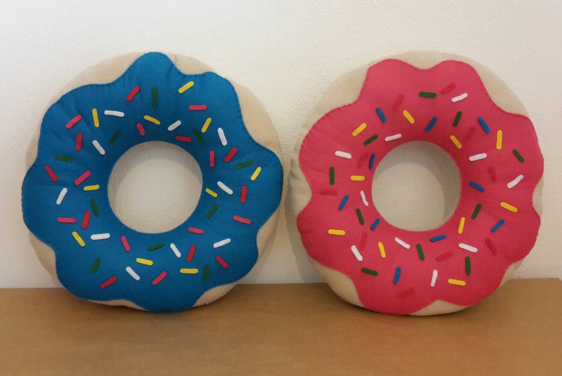 Donut Pillow Cute Doughnut Pillow Cushion Pillow Gift Etsy