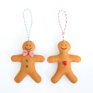 Gingerbread Man Christmas Tree Decoration Christmas Felt Ornament Decorations Cute Christmas Bauble Christmas Gift Wall Decorations Decor image 2