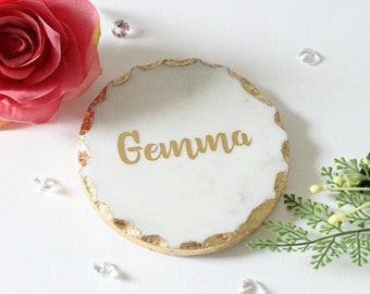 Personalised Gold Marble Coaster Bridesmaid Gifts Couple Gifts Personalised Home Gifts Wedding Gift Valentines Gift Keepsake Drinks