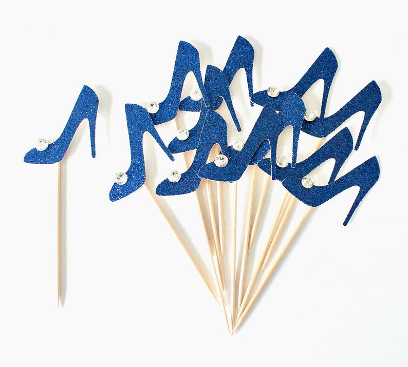 12 Crystal Stiletto Shoe Cupcake Toppers Hen Party Toppers Etsy Canada