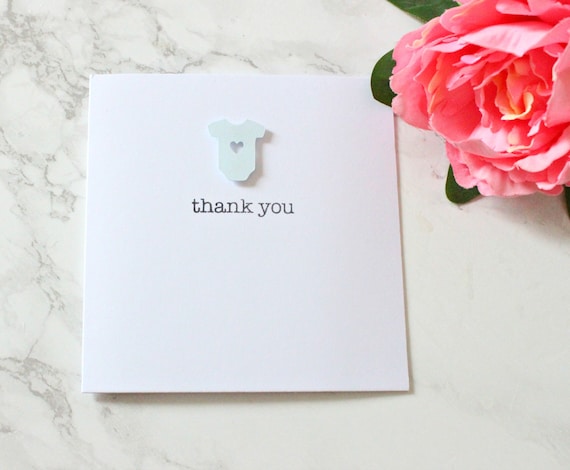 Pack of 10 - Baby Grow Gift Thank You Cards Baby Shower Thank You Cards Baby Shower Cards Baby Thank You Cards Cute Cards Baby Shower Cards