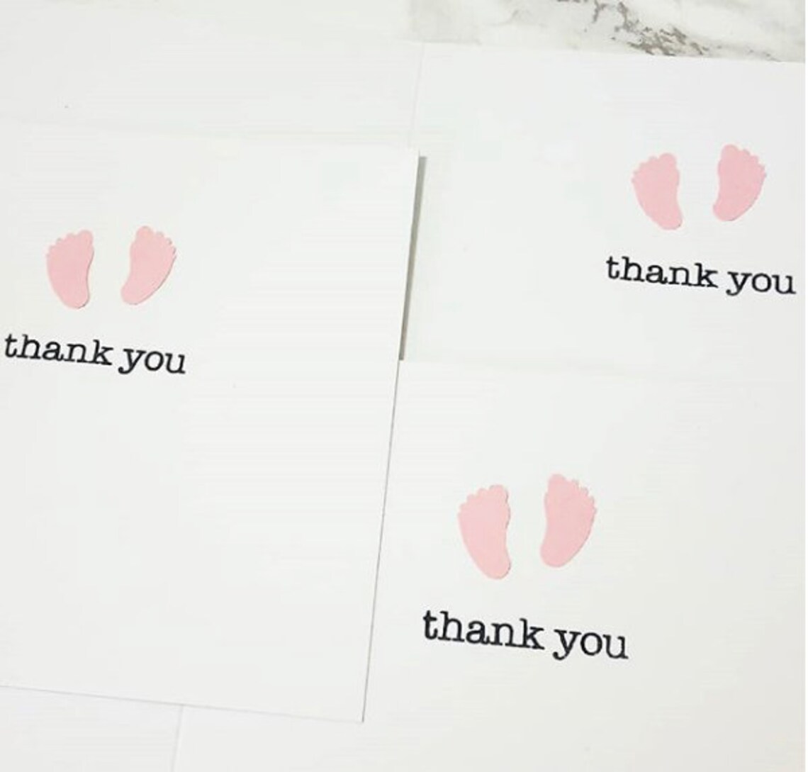 Pack of 10 Baby Gift Thank You Cards Baby Shower Thank You Etsy