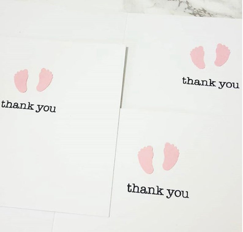 Pack of 10 Baby Gift Thank You Cards Baby Shower Thank You Etsy