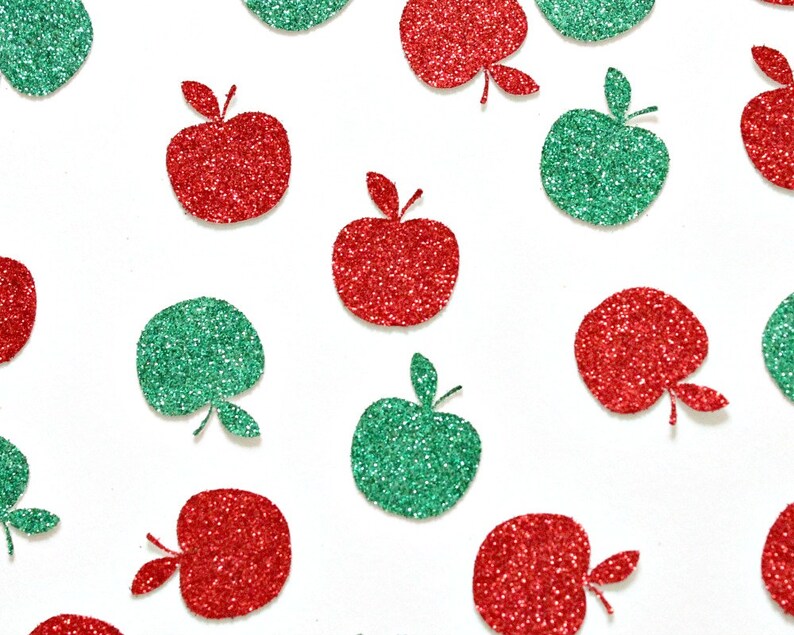 50 Glitter Apple Confetti Apple Jewish New Year Rosh Hashanah Etsy UK