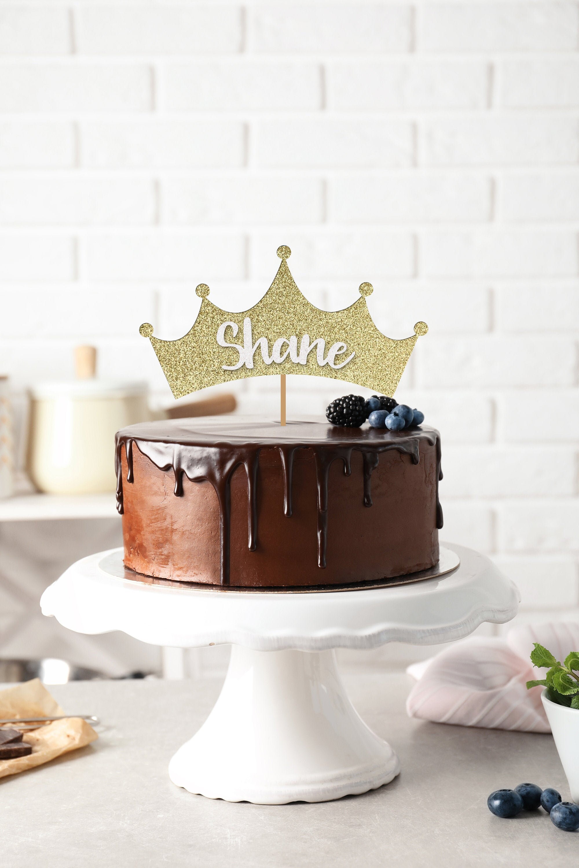 Prince Crown Cake Topper Birthday Cake Topper 1st 2nd 3rd Etsy