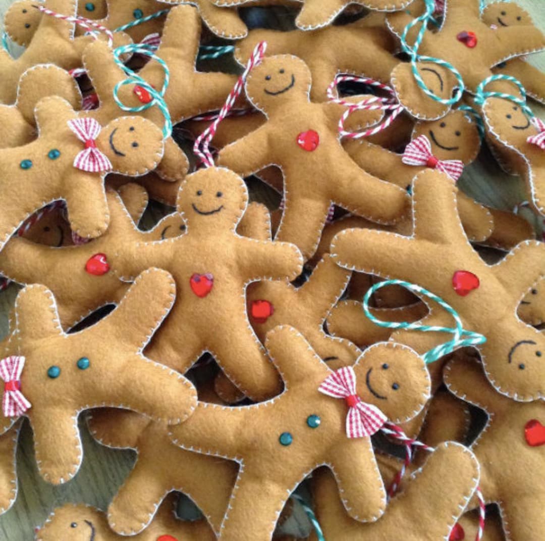 Gingerbread Man Christmas Tree Decoration Christmas Felt Ornament Decorations Cute Christmas