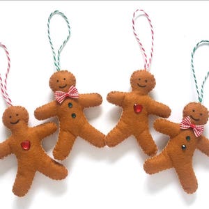 Gingerbread Man Christmas Tree Decoration Christmas Felt Ornament Decorations Cute Christmas Bauble Christmas Gift Wall Decorations Decor image 4