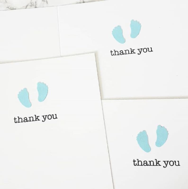 Pack of 10 Baby Gift Thank You Cards Baby Shower Thank You Etsy