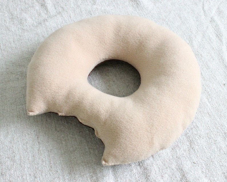 Cute chocolade donut kussen hand genaaid fleece schattig etsy