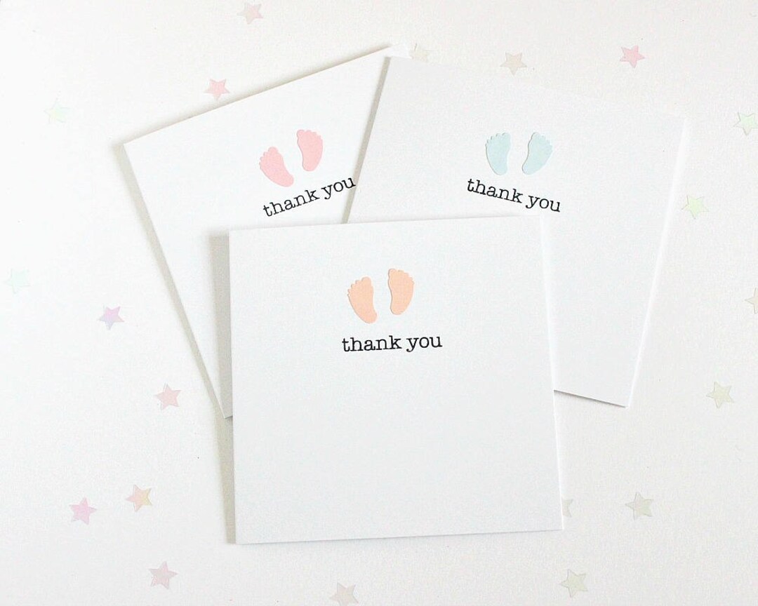 Pack of 10 Baby Gift Thank You Cards Baby Shower Thank You Cards Baby