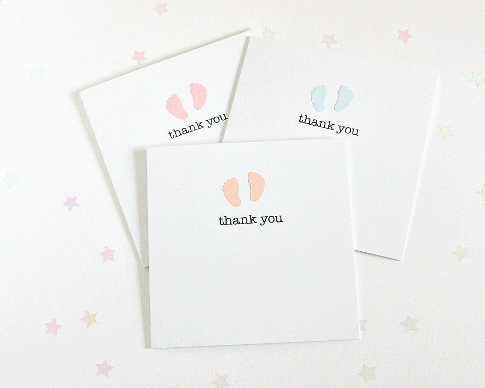 Pack of 10 Baby Gift Thank You Cards Baby Shower Thank You Etsy UK